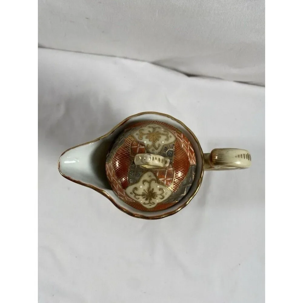 Vintage Japanese Kutani Hand Painted Chocolate Pot Japanese Geisha Tea Pot #623